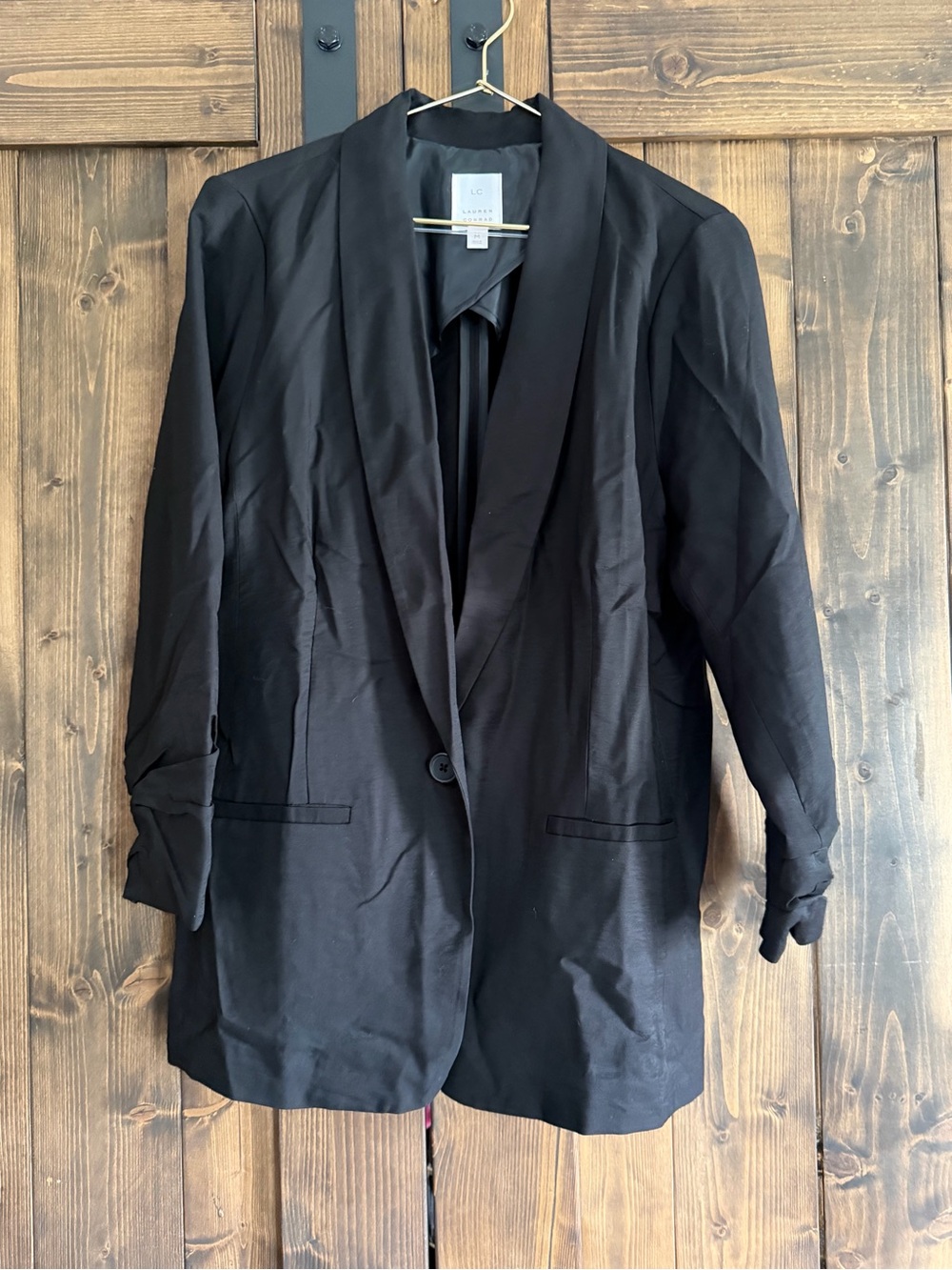 LC Lauren Conrad Black Jacket with Gold Accent
